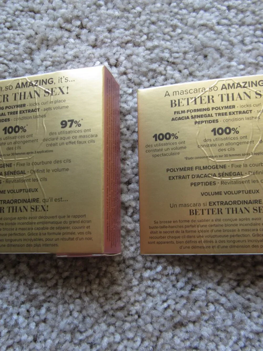 Too Faced Better Than Sex mascara travel mini, lot of 2